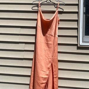 peach dress